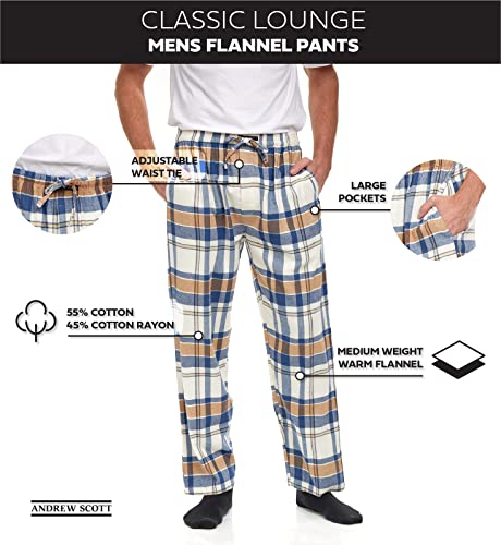 Image of Andrew Scott Men's Flannel Drawstring Pajama Pants | Plush Flannel Fleece | Pockets | Drawstring
