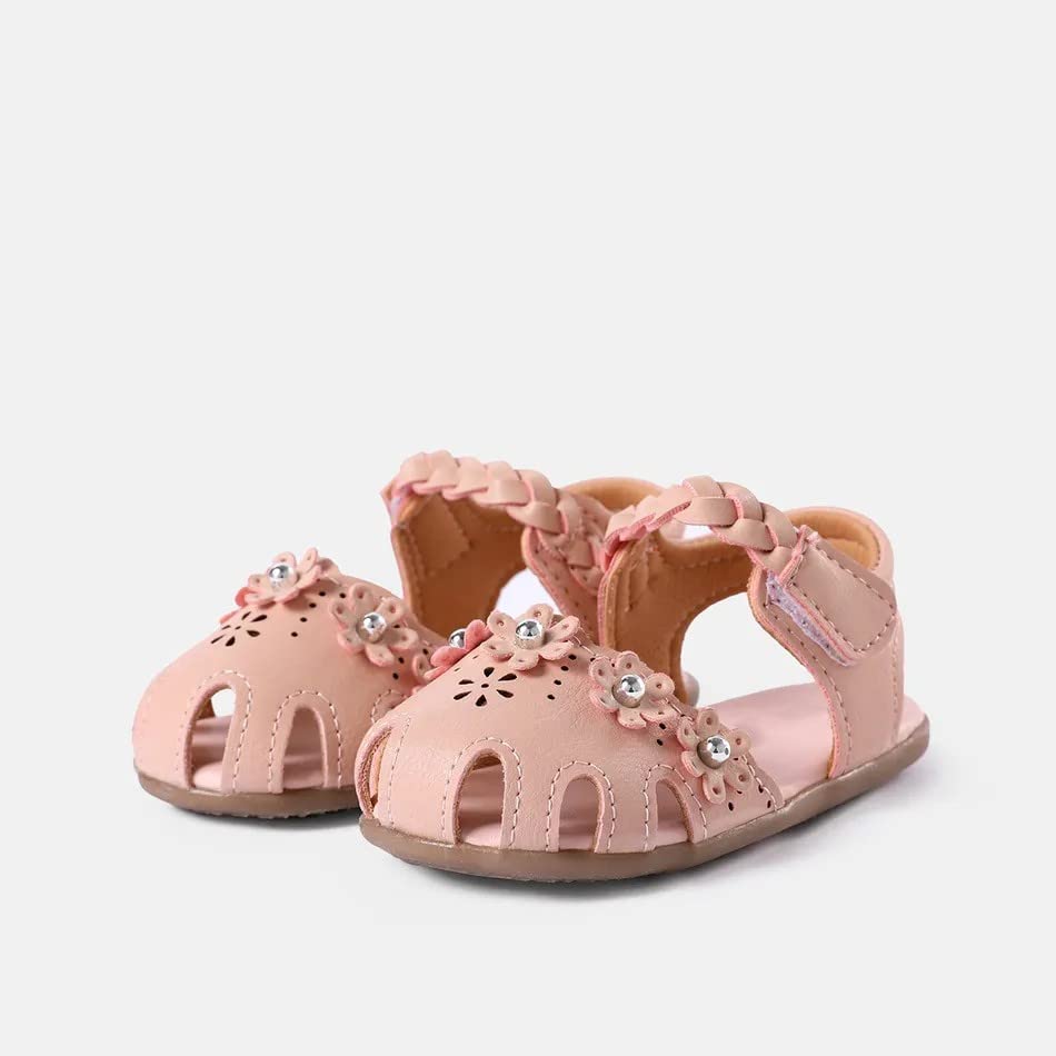 Girls Soft Closed Toe Princess Flat Toe Half Sandals With Bow Shoes Summer Sandals(Toddler/Little Kid) Size 5 Shoes3