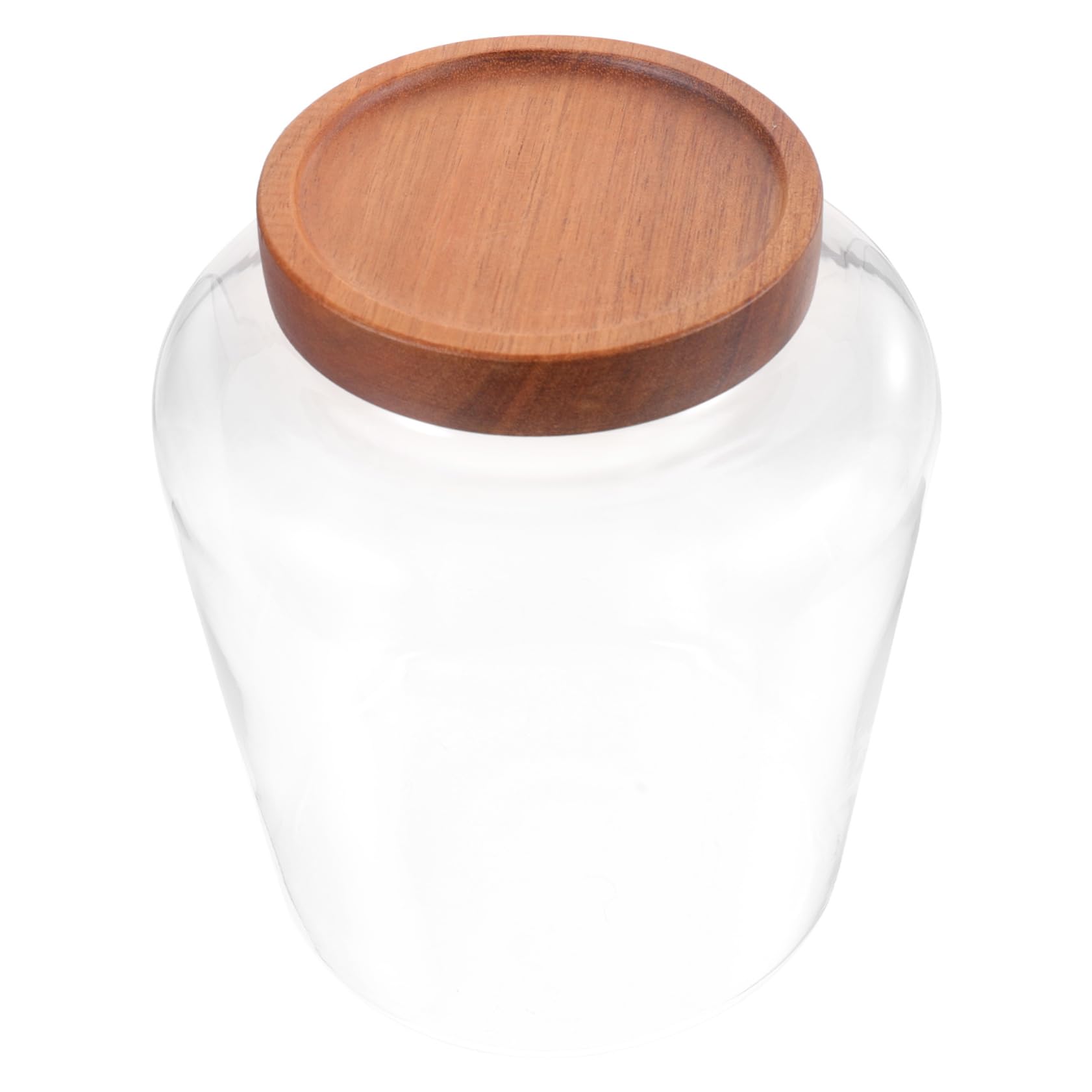 VALICLUD Vorratsdose aus Glas mit Holzdeckel 2, 5l für Haushalt