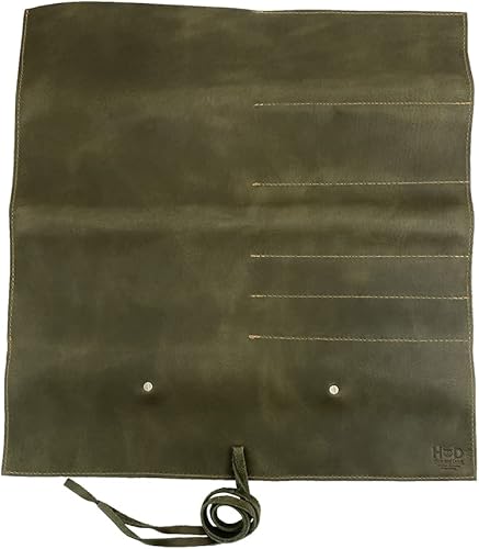 Miniatura 13 de Estuche de cuero rústico para cuchillos, bolsa duradera para cuchillos de chef para chefs profesionales, bolsa de rollo de cuchillos, funda