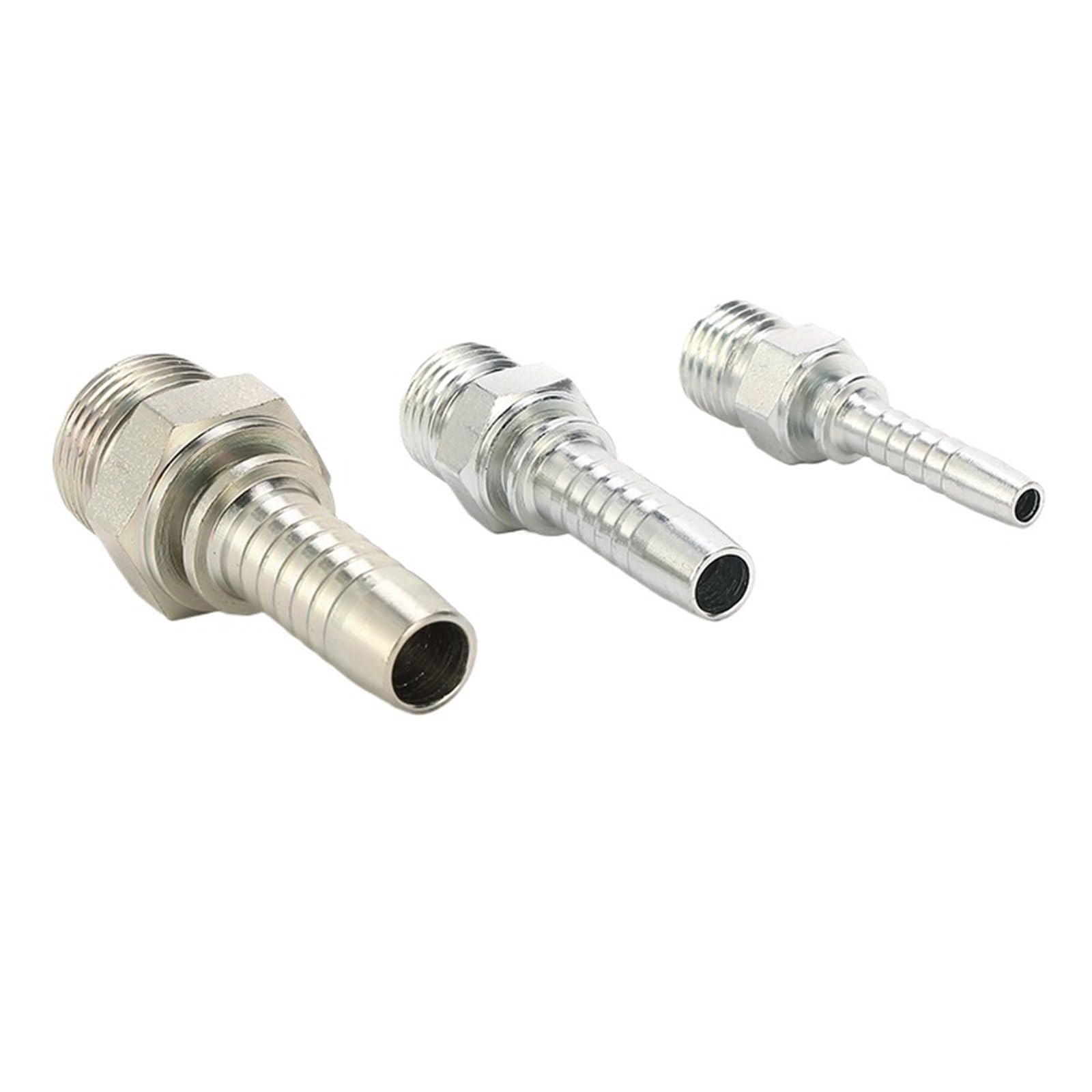 100pcs 10411-18-06 Metric Male 24° Cone Seat L.T. Hose Fittings Hydraulic Connector Straight Fitting Barb Fittings