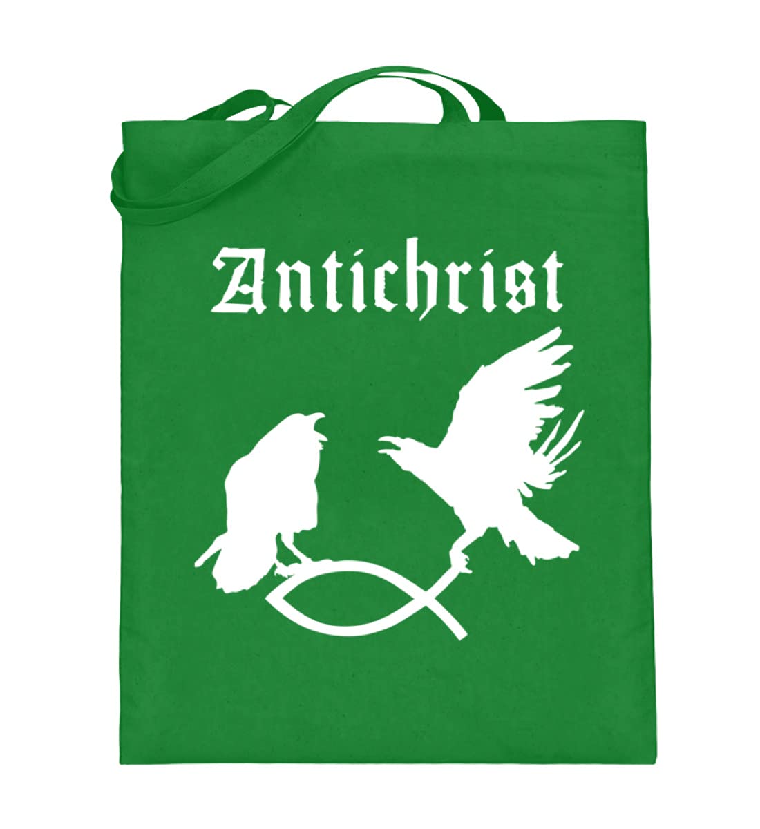 Poisson de Noël sac en jute Antichrist vert clair 38x42cm - 3