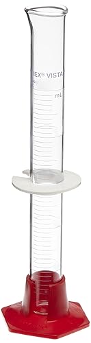 Miniatura 3 de Corning Pyrex Vista - Cilindro volumétrico y graduado con base hexagonal de plástico, TC, capacidad de 3.4fl oz (caja de 12)