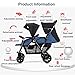 Comfortable and Safe Double Stroller, Twin Tandem Baby Stroller with Adjustable Backrest, Footrest, 5 Points Safety Belts, Foldable Design for Easy Transportation (Color : Beige) (Color : Beige)