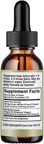 Miniatura 2 de California Natural - Botella de aceite de orégano silvestre de 1 onza - Sistema inmunológico y apoyo digestivo - Promueve la salud intestinal y la