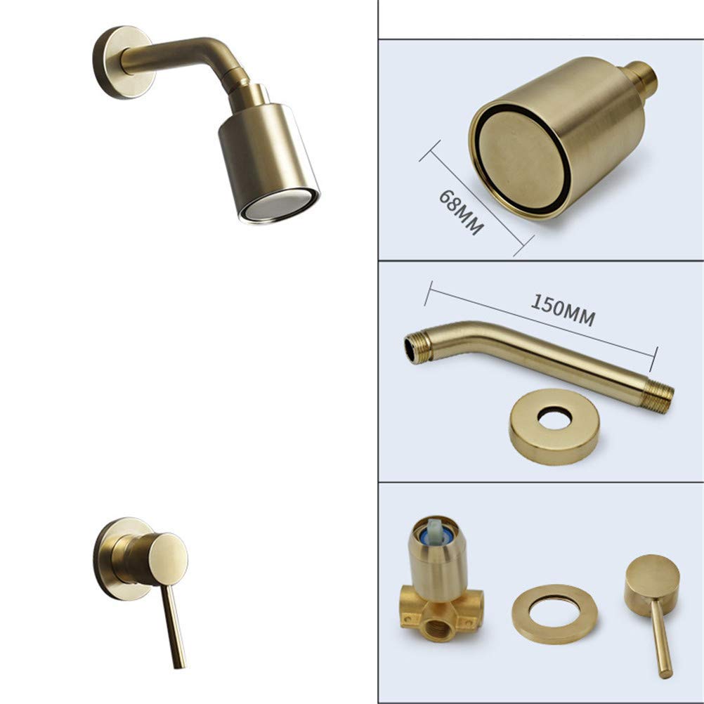 Bathroom Rainfall Head Shower Wall Mounted Shower Set Bath Rain-Style Shower Faucet Concealed