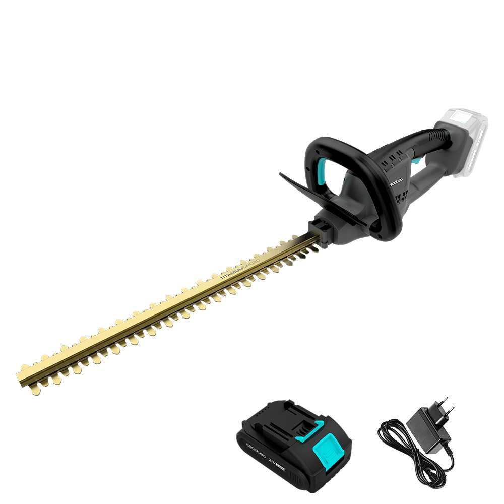 Cecotec Cortasetos Longitud Corte hasta 45cm TitaniumSword 450. 500W, Motor sin Escobillas, Brushless, Cuchillas de Titanio, Ramas hasta 16mm, Mando Rotatorio, Sistema de Encendido de Seguridad — view 11