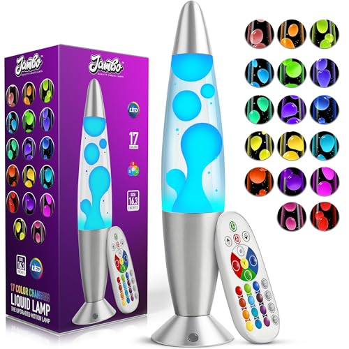 Jambo Lampe à mouvement LED 16'' à 17 couleurs avec télécommande, veilleuse décorative pour enfants, ados et adultes, lumière apaisante pour chambre et salon