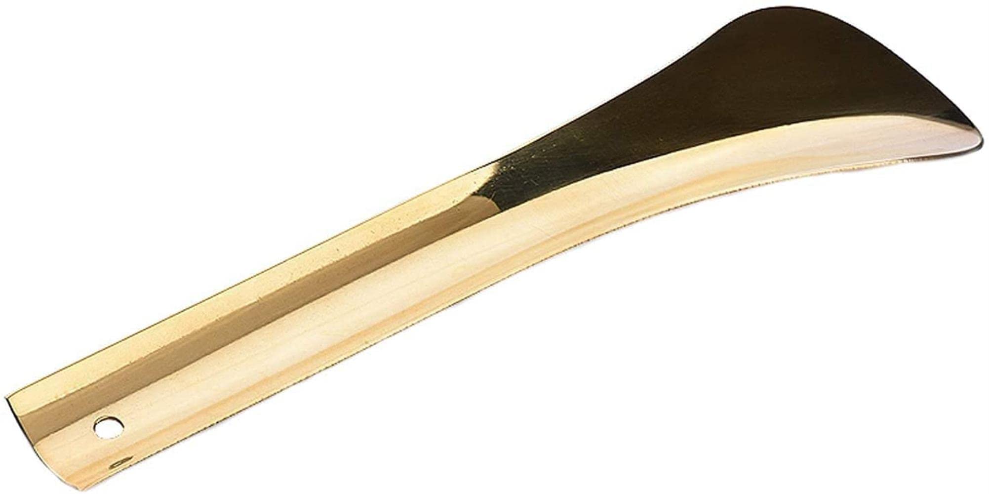 Łyżki do butów Łyżki do butów - Łyżka do butów Małe żółte rogi do butów Metalowe krótkie rogi do butów dla osób w podeszłym wieku Mały dom (buty prezenty) (Złoto 20,8X5 CM)