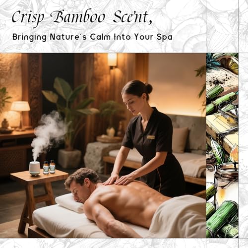 Image of HIQILI Bamboo Fragrance Oil for Candle & Soap Making - 1 Fl Oz | Suitable for Essential Oils Diffuser, DIY Room Air Fresheners, Long-Lasting New Car Scent, Graduated Dropper Included