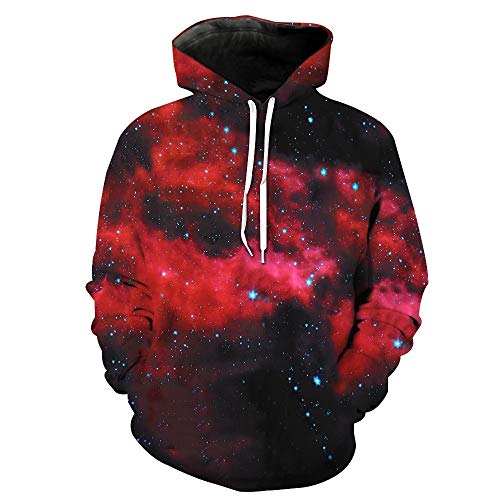QIANMEI Poche Frais d'impression 3D Pull Pull avec Capuche Afflux d'hommes et Hommes Chandail à Capuchon (Color : A, Size : XL) Cover