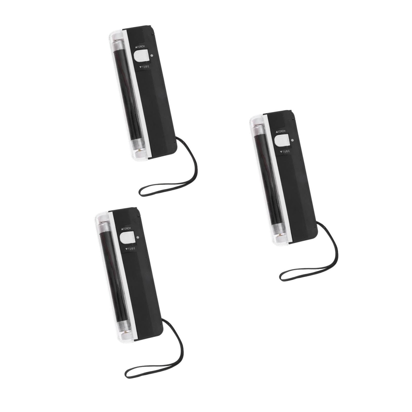 SHINEOFI 3piezas Detector De Billetes Portátil Compacto Luz Verificador De Dinero Para Personal y Pequeñas