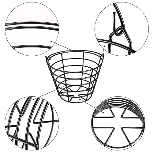 10L0L 2 Pack Metal Range Golf Ball Baskets with Handle, Golf Ball Storage Bucket, Holds 50 Balls Each (Balls Not Included) - Image 8