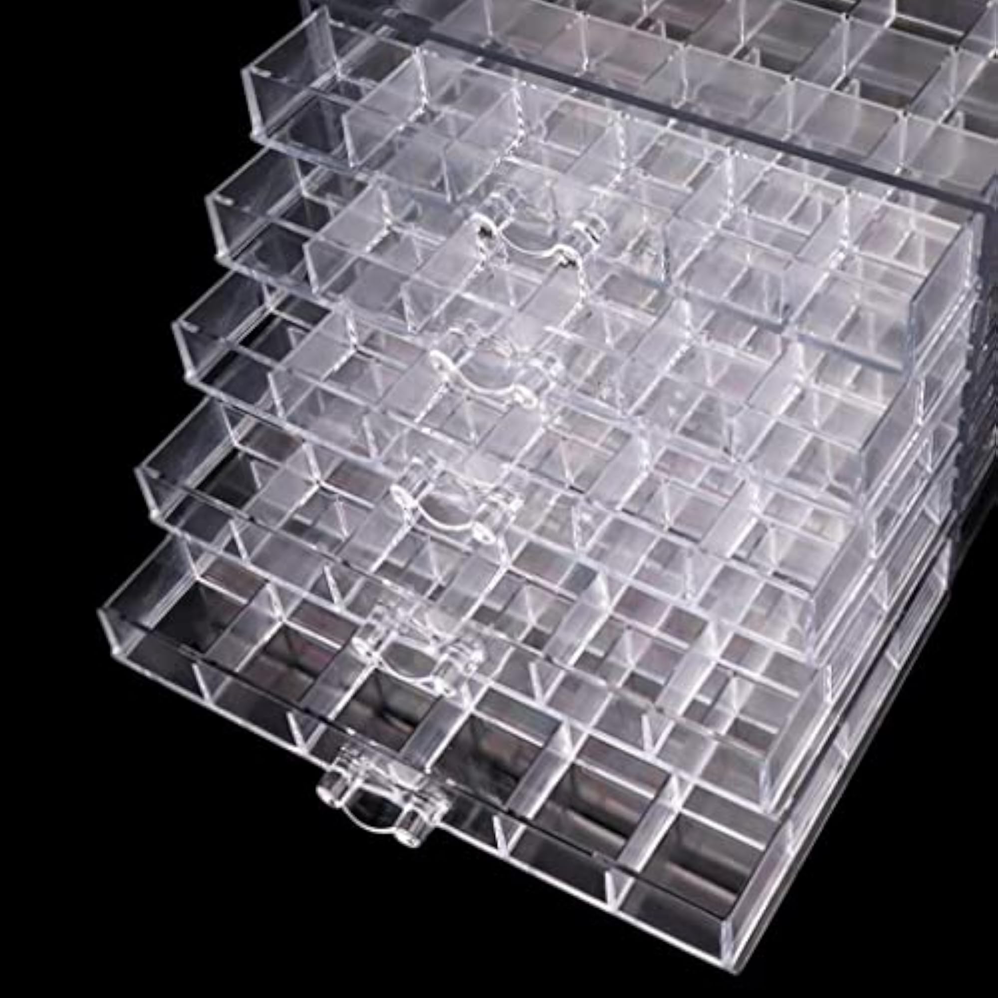 Nail Art Tools 120 Slots Clear Display Storage Box Organizer