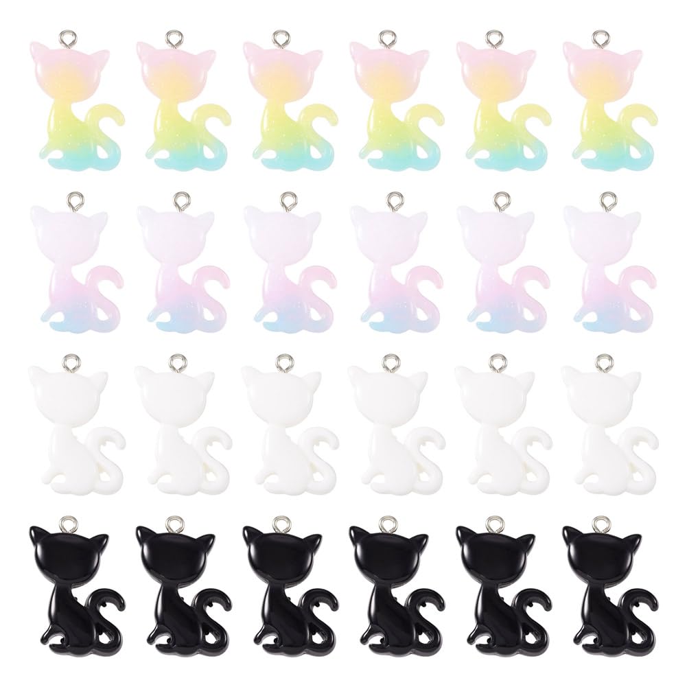 Pendentifs animaux en résine colorée pour création de bijoux DIY