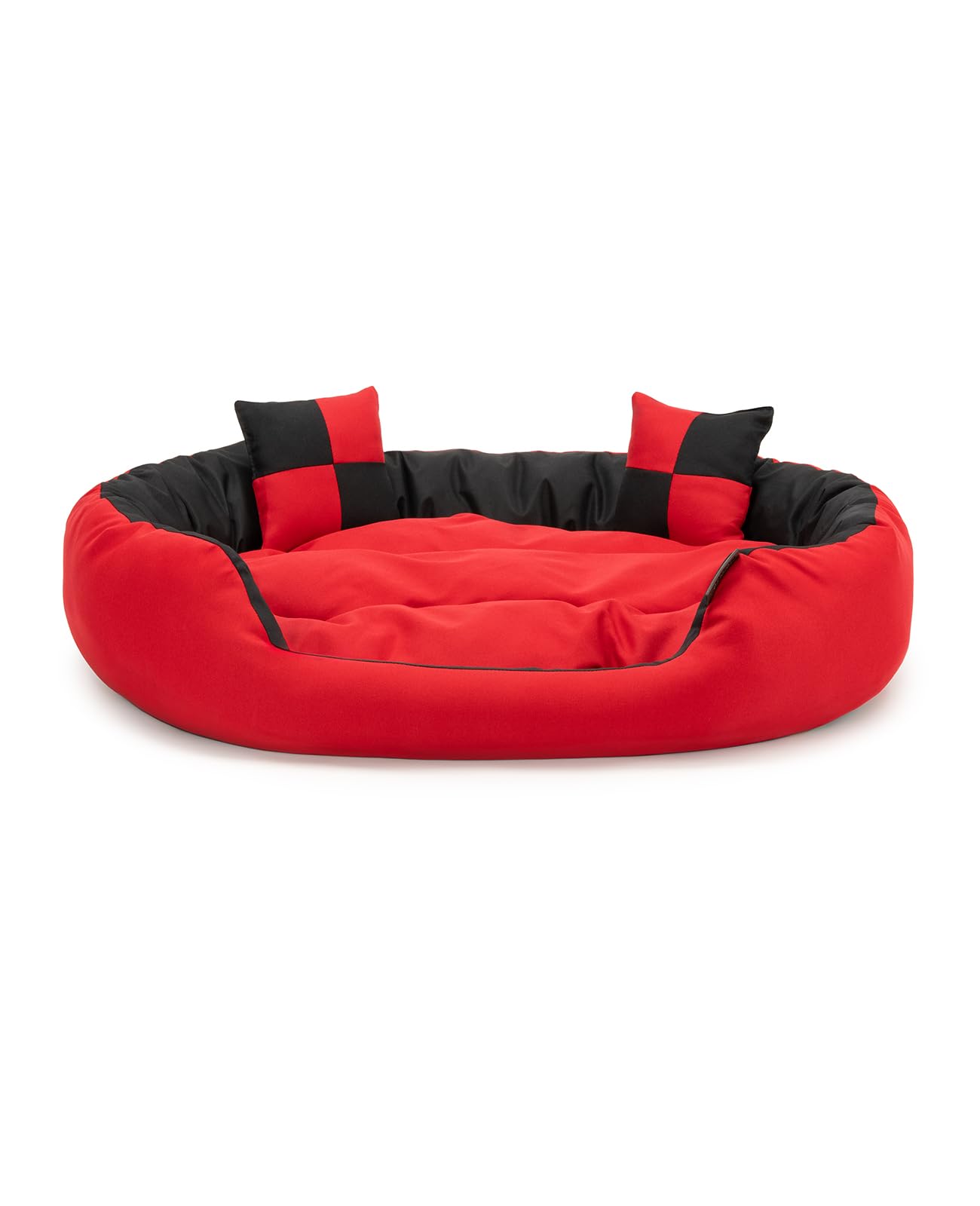 Cama cálida tipo cesta para perros o gatos, resistente a roturas e impermeable, con cojín