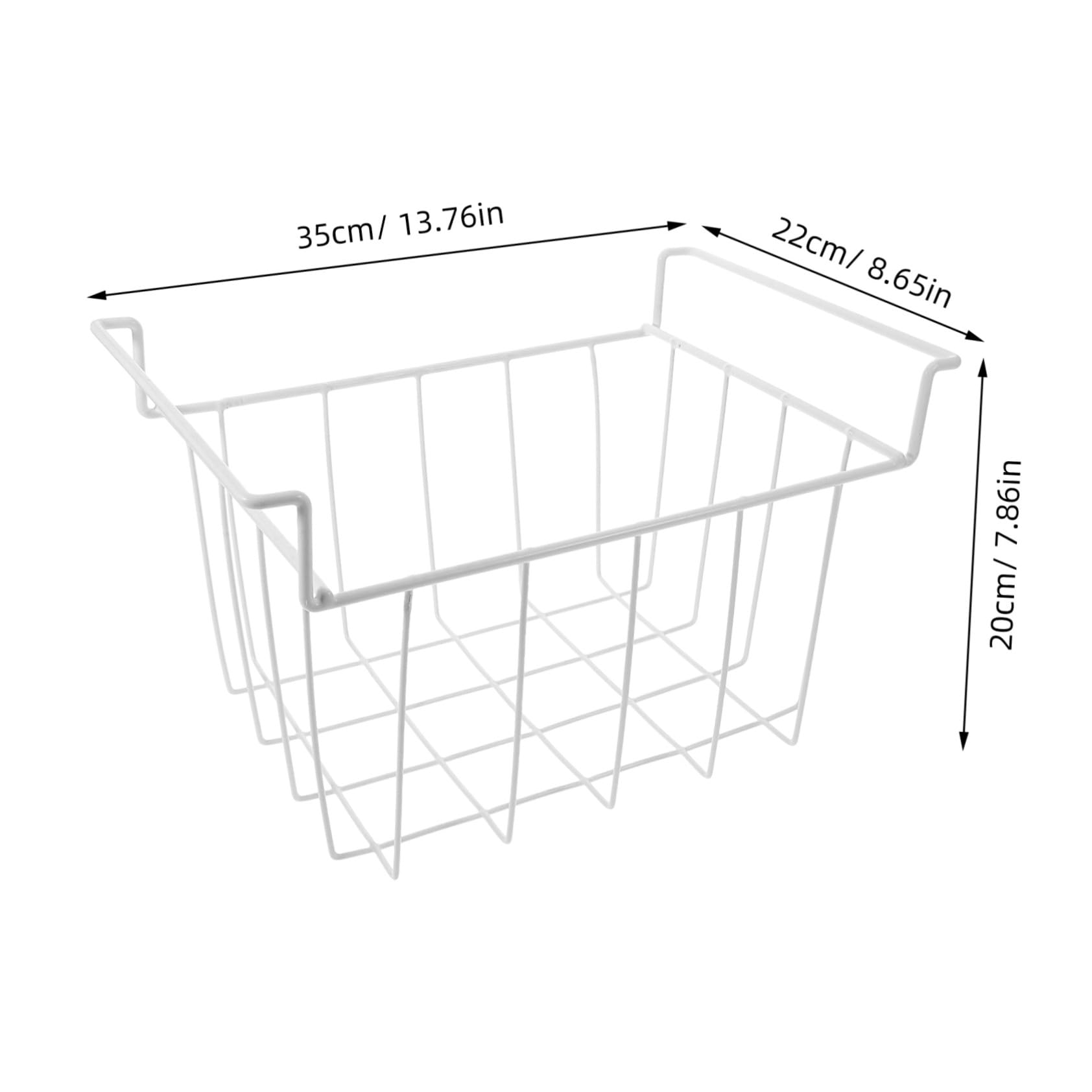 Garneck Organizador de Estantes para Congelador Cesta Colgante 35x22x20 Cm Hierro Rejilla Ventilada Almacenamiento Doméstico y Comercial