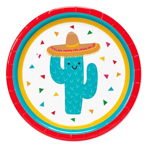 Image of American Greetings 36-Count Paper Dinner Plates, Fiesta Party Supplies
