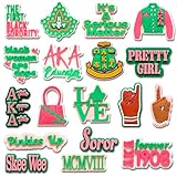 Sorority Shoe Charms for Croc, Sorority Shoe Decoration for Shoes Bracelet Wristband Clog Sandals Birthday Party Favors