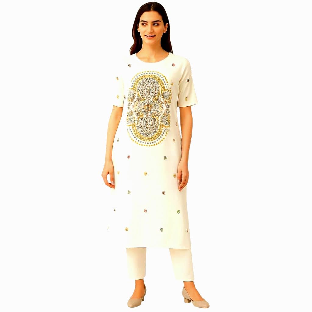 Pure Cotton Lambani Hand-Embroidered Kurti Piece for Women & Girls – Traditional Ethnic Wear with Vibrant Tribal Stitching, Lightweight and Comfortable Fabric for Daily-image-34