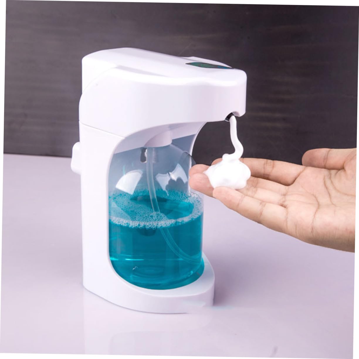 Dispensador De Jabón con Sensor Espuma Baño Encimera Simple Líquido Bomba Sin Contacto Ducha Inoxidable Montado Automático Montar Dispensador De Jabón Sin Toque