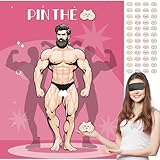 Haunt Couture Bridal Shower Bachelorette Party Games, 48 Guests Pin The Banana on The Hunk - Funny Hilarious Wedding Engagement Girls Night