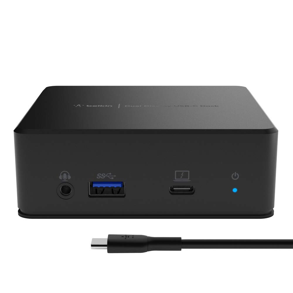 Belkin USB-C-Docking-Station für zwei Bildschirme (85 W PD, HDMI, USB-A 3.1, USB-C, Gigabit-Ethernet, Audio)