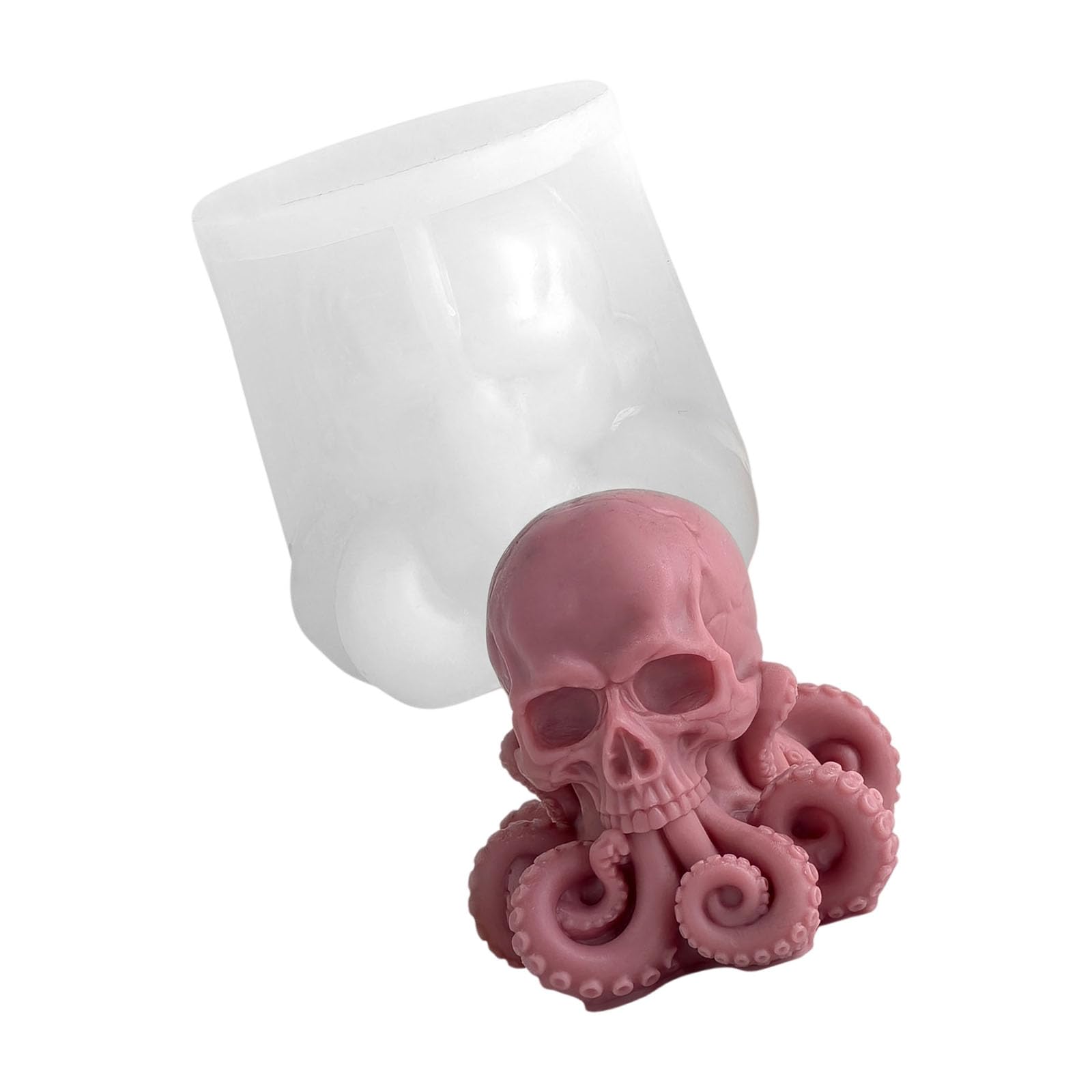 NMFLAB Creative Halloween Skull Octopuses Silicone for Soap and Craft Skull Cephalopod
