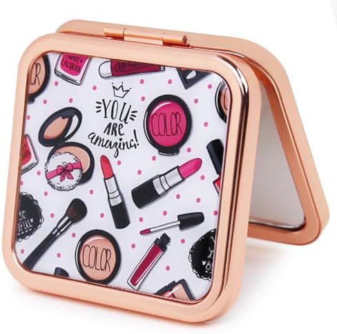 Compact Mirror, Rosegold Square 2.8
