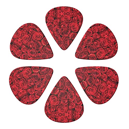Red Rose Lot de 6 médiators pour guitare acoustique, guitare électrique, basse, ukulélé – fins, moyens et épais. - Les Beatles, Paul McCartney, John Lennon, RIngo Starr, George Harrison Red Rose Lot de 6 médiators pour guitare acoustique, guitare électrique, basse, ukulélé – fins, moyens et épais. – Image 5