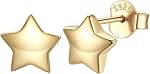 ChicSilver Hypoallergénique 925 Boucles d'oreilles Sterling Silver Stud pour femmes, Dainty Simple Heart/Star/Moon/Bar/Circle (avec boîte cadeau)