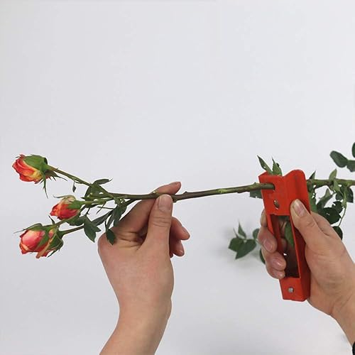 Miniatura 7 de Pelador de espinas de rosas para quitar hojas de goma de acero para rosas de cosecha propia o entusiastas de las rosas (naranja)