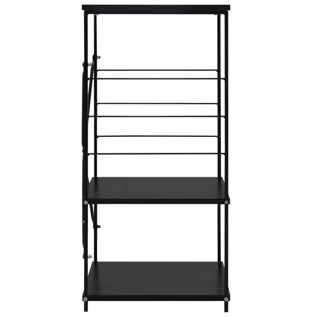 Mikrowellenregal Schwarz 60×39,6×79,5 cm Holzwerkstoff,Heim & Garten,Küche & Esszimmer,Küchenhelfer & -utensilien,Küchenorganizer,Küchenutensilienhalter & -ablagen,Schwarz,9.3 kg-288234