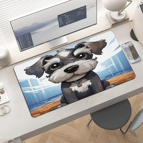 Adorable Schnauzer Desk Pad con base antideslizante 30x60 cm miniatura 6