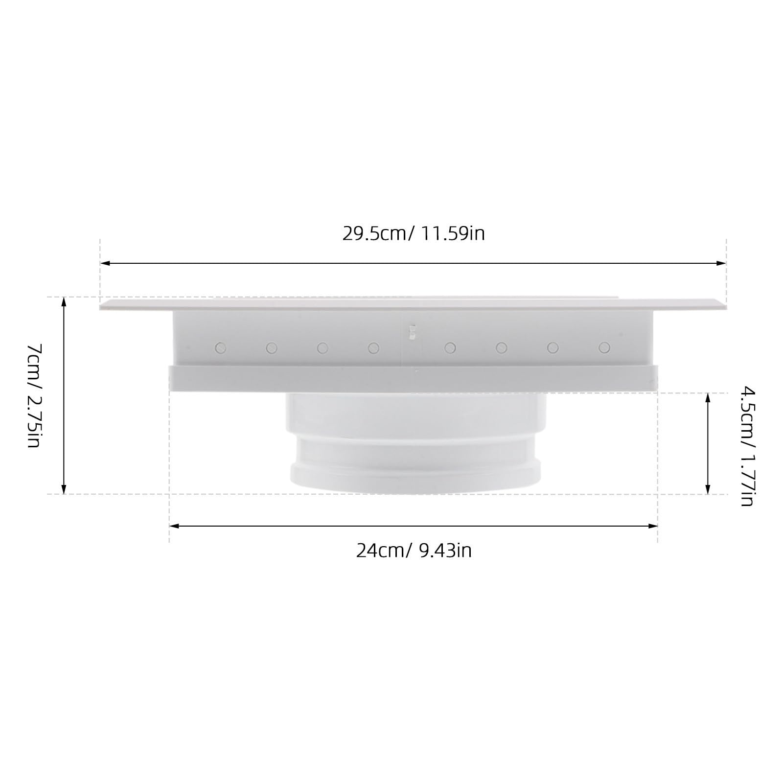 Griglia di Ventilazione per Condizionatore in Abs Design a Doppio Strato e Struttura Tondo-quadrata, per Creare Un'atmosfera Estiva Stile Moderno