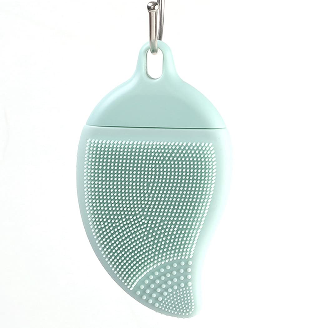 CACAZI Face Scrubber Silicone Manual Handheld Portable Reusable Ergonomic Soft Face Exfoliator Facial Cleanser Brush