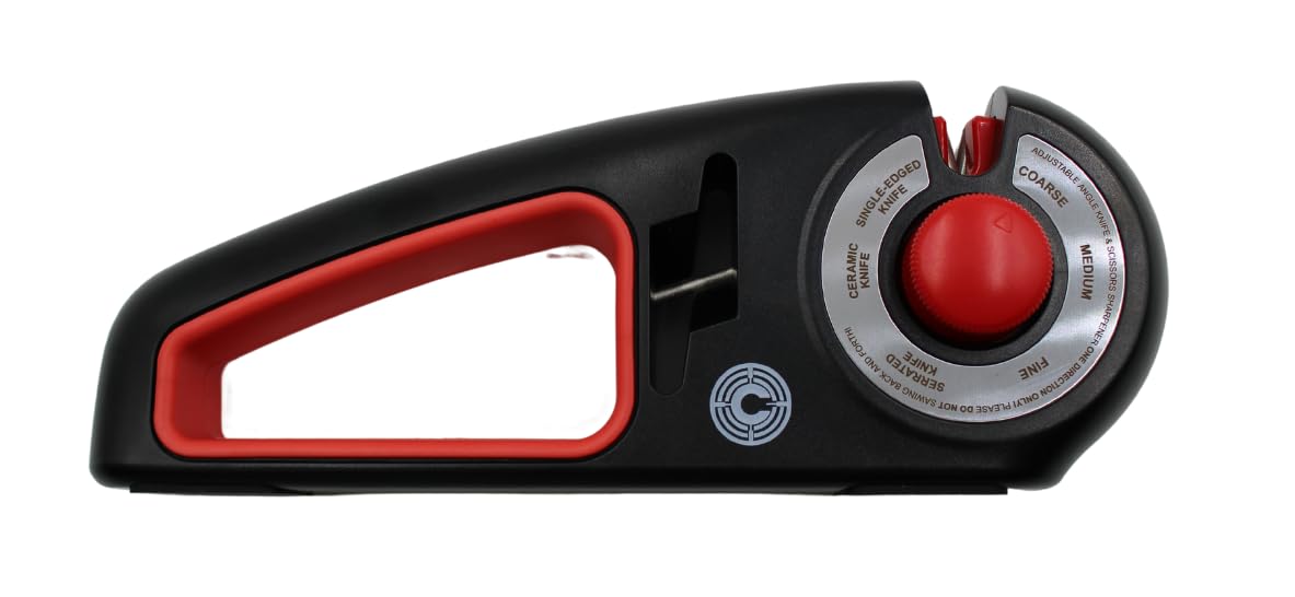 Caliber GourmetPremium Knife and Scissor Sharpener 7-in-1, Enhance Kitchen Efficiency and Safety, Professional Sharpening Tool, Precision Edge Coarse, Fine Sharpeners Sharpening System and More, Easy