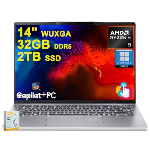 Acer (GCT[) Swift 14 |[^u Copilot+ AI PC m[gp\R | 14C` WUXGA }bg^b` | AMD 10-core Ryzen AI 9 365 (ő50 NPU TOPS - ő73 GPU TO