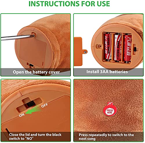 Image of UCRAVO Cactus Toy with Dancing, Lighting,Singing, Recording and Repeat Your Words, Lights Cactus Toy for Kids (Dance Cactus Toy Multi)
