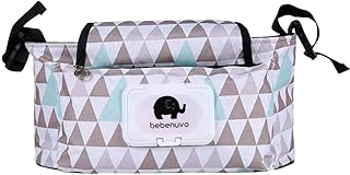 ZKWWT Bolsa organizadora para Cochecito de bebé Organizador de Cochecito de bebé para cochecitos con Clips de Correa de Velcro a Prueba de Agua para Uso Diario-mi