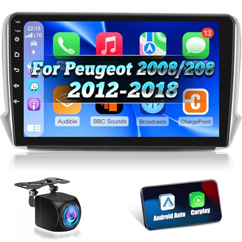Autoradio Android 2G+64G Peugeot 208 GPS Mirror Link tactile