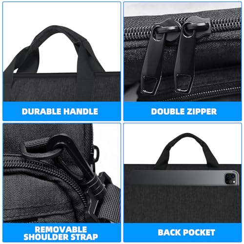 KINGSLONG 17 In Laptop Shoulder Bag Shockproof Computer Messenger Bag with Strap Laptop Briefcase Bag for Travel Work College4