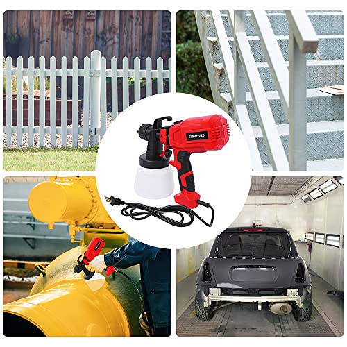 Kiboule Pulverizador de tinta elétrico com bicos de cobre 2,5mm 550W 1000ml recipiente para casa par