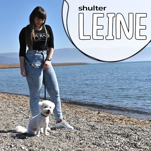 FIRSTPAW Hundeleine - Wasserdicht Trainingsleine für Hunde - 2m Doppelleine - Grüne Hundeleine für Klein, Mittelgroße und Große Hunde - Multifunktionelle und Verstellbare Leine Hund