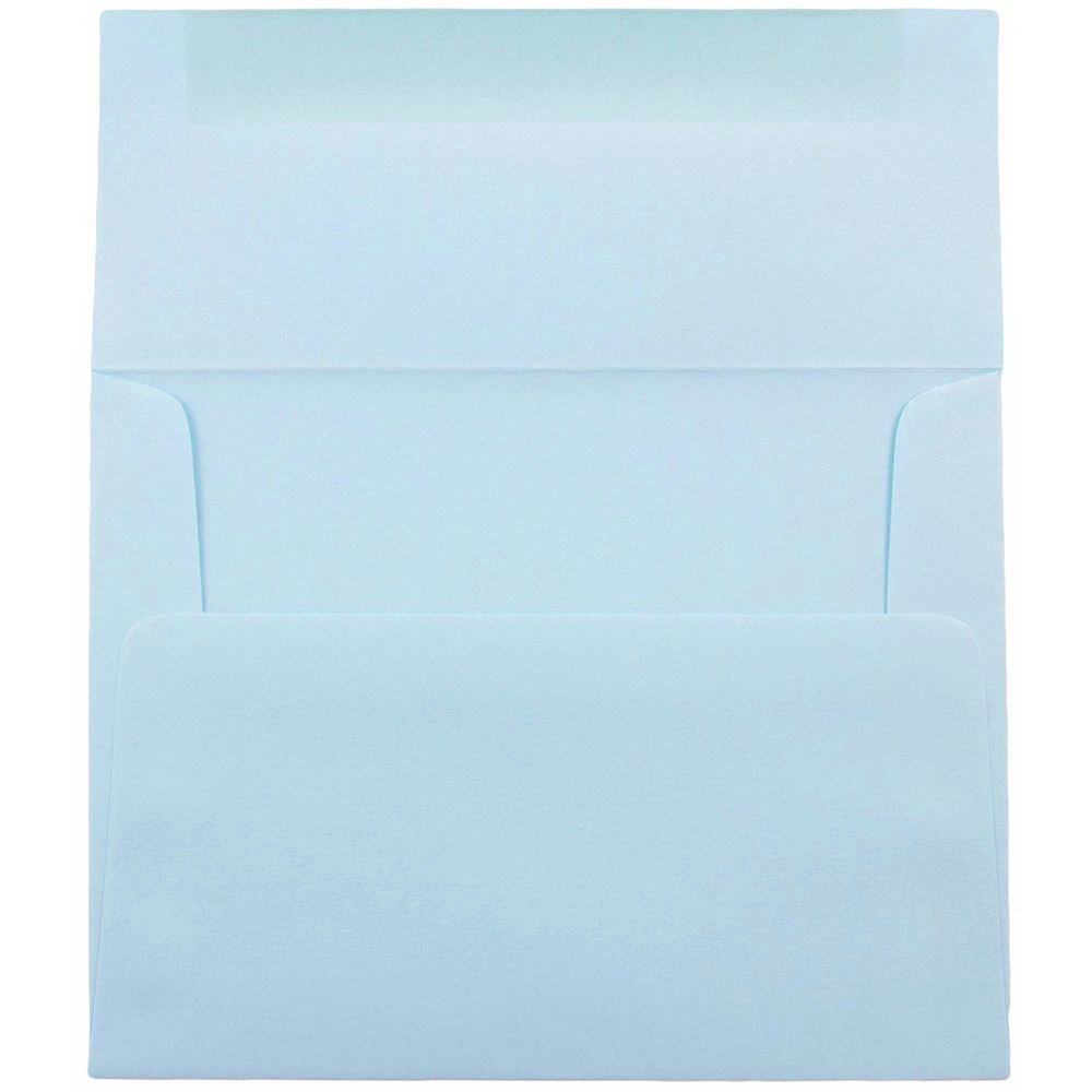 JAM PAPER Lot de 100 enveloppes d'invitation A7 de qualité supérieure - 14 x 19 cm - Bleu layette