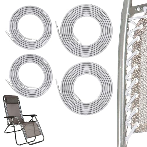 Kit de 4 Élastiques de Rechange pour Transat Lafuma, Remplacement Corde pour Fauteuil Relax Zero Gravity élastique Fauteuil Elastique Chaise, Élastique...