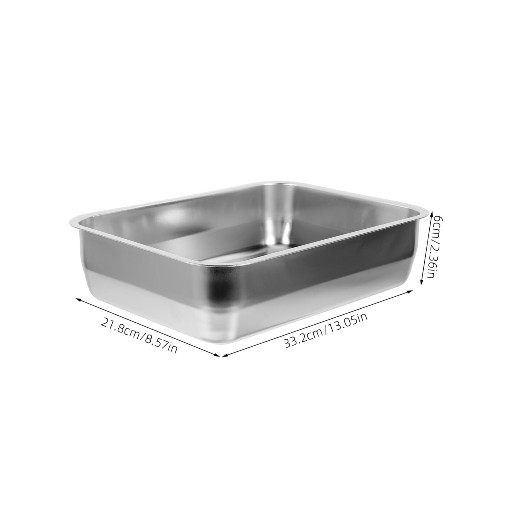 VALICLUD Edelstahl-bratform Rechteckig Grillplatte für Fisch und Gemüse Servierplatte aus Metall Bratblech für Küche und Restaurant Leicht zu Reinigen und Transportieren