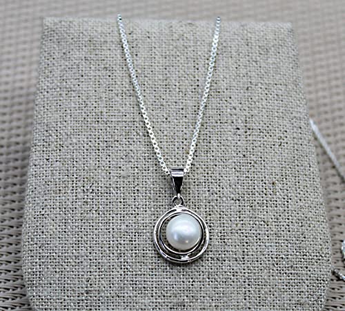 Mini Pendentif En Perles De Culture Et Argent 925 - Strassé - Fermoir Dormeuse - Neuf Sans Emballage