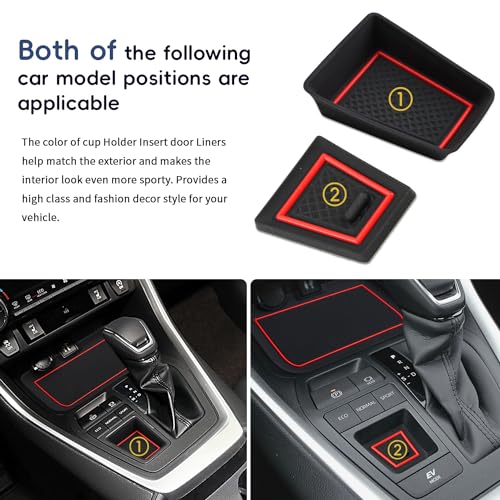 Insertos 3D para portavasos auovo RAV4 13 piezas rojo miniatura 4