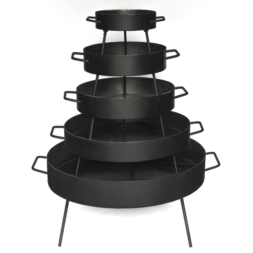 Genérico Disco de Arado Paellera Argentina de acero al carbono para cocinar Plano Varios tamaños con Patas desmontables Nic Store BBQ (60cm)